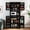 Black, variant on HLR 72" Kitchen Pantry Cabinet, Freestanding Pantry Storage Cabinet with Hutch & Shelves, Green