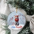 thumbnail image 3 of Hello Winter Sphynx Smiling in Red Scarf Hat Welcome Christmas Ceramic Round Ornament Cat Lover Kitten Owner Gifts Idea Home Tree Decor - 00017, 3 of 5