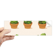thumbnail image 1 of Illustration de Cactus Succulentes en Pot Autocollant Rectangulaire pour Carnet Fenêtre, 1 of 1