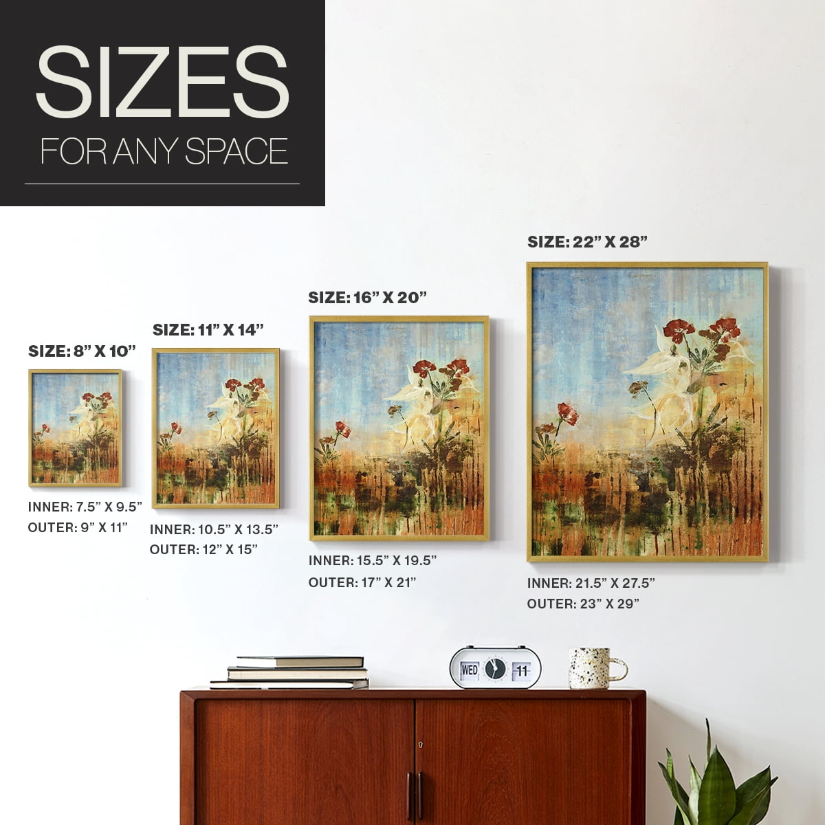 Dedicated to Spring Framed Print in Gold Solid Wood Framed Print No Nail Hanging