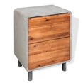 thumbnail image 1 of vidaXL Table de Chevet Béton Acacia Massif 40x30x50 cm, 1 of 5