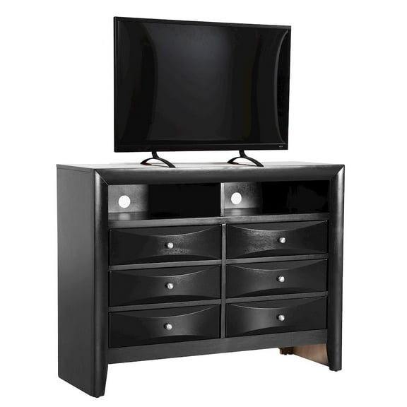 Glory Furniture Marilla Media Chest in Black Color