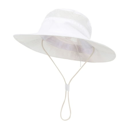 

Meresysid Newborn Baby Adjustable Upf50+ Wide Brim Kids Baby Toddlers Sun Hat Boys Girls Sun Protection Hat Zoo Beach Bucket Hat Swim White