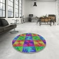 thumbnail image 4 of Ahgly Company Machine Washable Indoor Square Transitional Green Area Rugs, 3' Square, 4 of 7