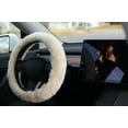thumbnail image 3 of Natural Auto Sheepskin Steering Wheel Cover | Beige, 3 of 5