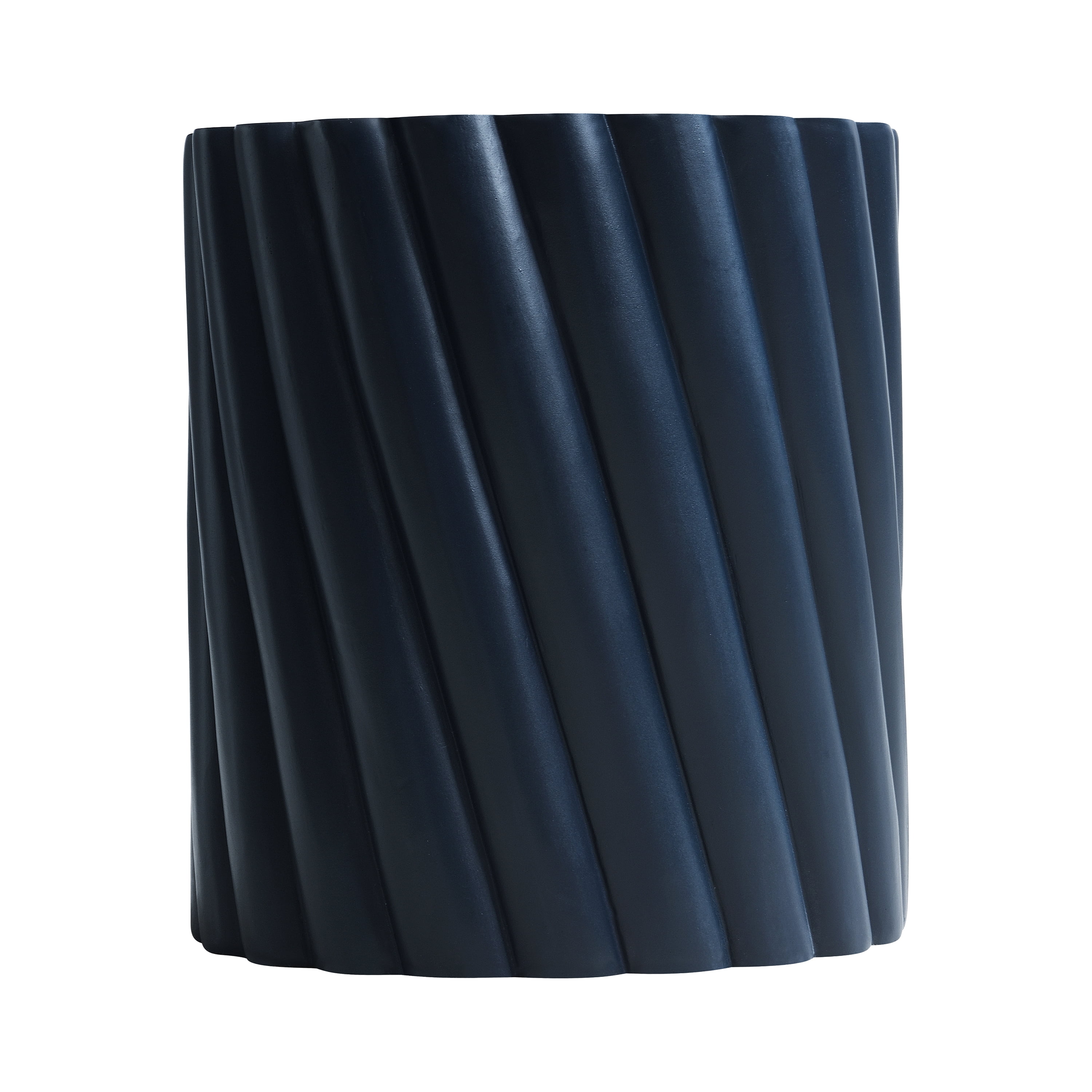 Table, Outdoor Navy Blue Fluted Design Table for Patio Balcony Garden, Navy Blue