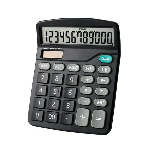 Abody Calculatrice de Bureau à Fonctions Standard avec Grand Écran LCD à 12 Chiffres, Double Alimentation Solaire et à Pile pour la Maison, le Bureau de Base et les Affaires
