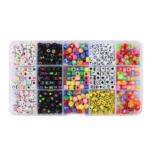 960 Piezas 6 Colores A a Z Cuentas de Cubo Acrílico, Cuentas Espaciadoras de Letras del Alfabeto de Cubo, Cuentas Espaciadoras de 6 x 6 mm, Cuentas Intermedias Joyería Manualidades DIY