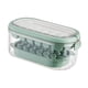 thumbnail image 3 of Bandeja para cubitos de hielo con recipiente y tapa, de liberación rápida, apilable para máquina de hielo Fondo suave verde, 3 of 9
