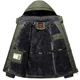 thumbnail image 5 of Chaqueta de invierno para hombre, prendas de vestir impermeables de lana gruesa, chaquetas de descarga, cortavientos para hombre, Parka verde militar, impermeable, abrigos de talla grande 9XL, 5 of 5
