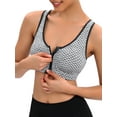 thumbnail image 3 of FOCUSSEXY High Impact Sports Bra for Women,Zip Front Padded Workout Yoga Bra Wireless Supportive Sports Bra, 3 of 8
