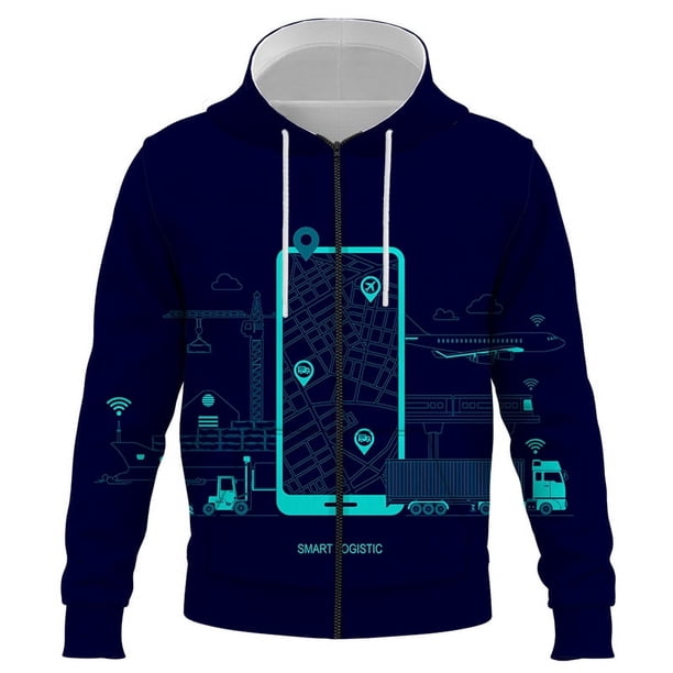Nuevas sudaderas con cremallera de moda con imagen inteligente de IA y estampado 3D para hombres y mujeres, sudaderas casuales con capucha, sudaderas con capucha de Anime Harajuku, suéteres, abrigos