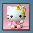 thumbnail image 1 of Cuadros Decorativos Kit de pintura de diamante de taladro redondo completo 5D DIY HelloKitty decoración del hogar (B6760) Wdftyju embutido en tela, 1 of 9