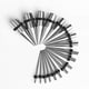 thumbnail image 3 of Paquete de 36 tapones para los oídos expandibles (plateados) de metal, 18 tapones para los oídos expansores + 18 orificios dobles festoneados de acero inoxidable de 1,6 mm a 10 mm, 3 of 5