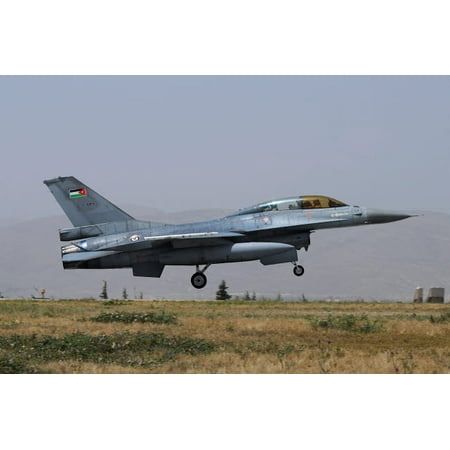 Womens Air Jordan Fusions - A Royal Jordanian Air Force F-16B landing at Konya Air Base Poster Print by Riccardo NiccoliStocktrek Images