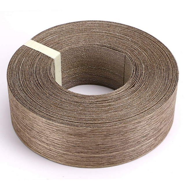 Skelang Bandas de borde de chapa de madera de nogal, prepegado, termoadhesivo, con adhesivo termofusible, cinta de madera flexible (2"" x 50')