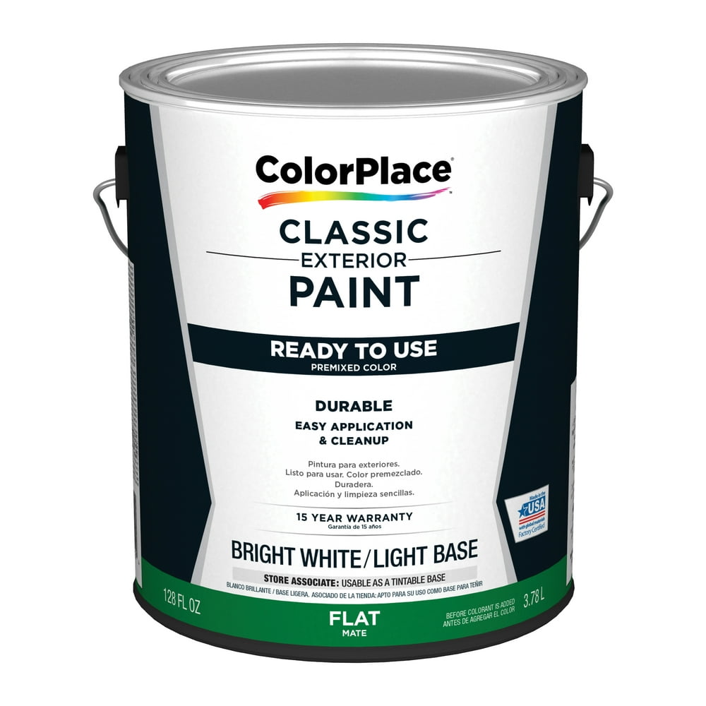 ColorPlace Exterior Flat Paint, Light Base, 1 Gallon ColorPlace Exterior Flat Paint, Light Base, 1 Gallon