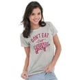 thumbnail image 4 of Dont Eat Friends Vegan Vegetarian Womens Fitted Plus Size Graphic Tee Brisco Brands 2X, 4 of 5