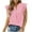 Pink, variant on Summer Tops for Women Ruffle Sleeveless Tank Top T-Shirt Ladies Elegant V Neck Tee Shirts Solid Color Loose Casual Pleated Blouse Office Work Tunic Tops
