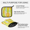 thumbnail image 4 of Lemon Oven Glove and Pot Holder Set Heat Resistant 428°F Fruit Oven Mitt Potholders Non-Slip 2-Piece Washable Safe Mats Cooking Baking Accessories Kitchen Decor, 4 of 5