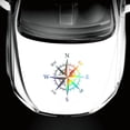 thumbnail image 1 of GFDYREE Compass Car Decals, Practical Laser Compass Car Hood Sticker, Self-Adhesive Vinyl Graphics Decals for Car/Truck, Universal Car Hood Body Side Rear Window Stickers-19.7"x19.7", 1 of 2