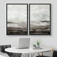 thumbnail image 2 of IDEA4WALL Framed Canvas Print Wall Art Set Brown and Gray Grunge Paint Stroke Landscape Abstract Modern Art Minimalist Chic Relax/Calm for Living Room, Bedroom, Office - Black 24"x36"x3, 2 of 5
