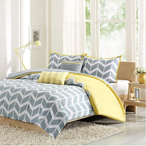 Intelligent Design Nadia Duvet Cover Set Full Queen Yellow
