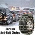 thumbnail image 3 of Snow Tire Chains, Auto Tire Traction Wheel Chains, Adjustable Universal Emergency Thickening Chains, Reusable Snow Tire Chains for Passenger Car, Pickup Trucks, SUV, 3 of 9