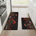 thumbnail image 6 of Mushroom Kitchen Mats for Floor, Squirrel Anti Fatigue Mats for Kitchen Floor, Vintage Black Non Slip Kitchen Rugs Cushioned Standing Mat for Laundry, Sink, Desk, Office, 6 of 6