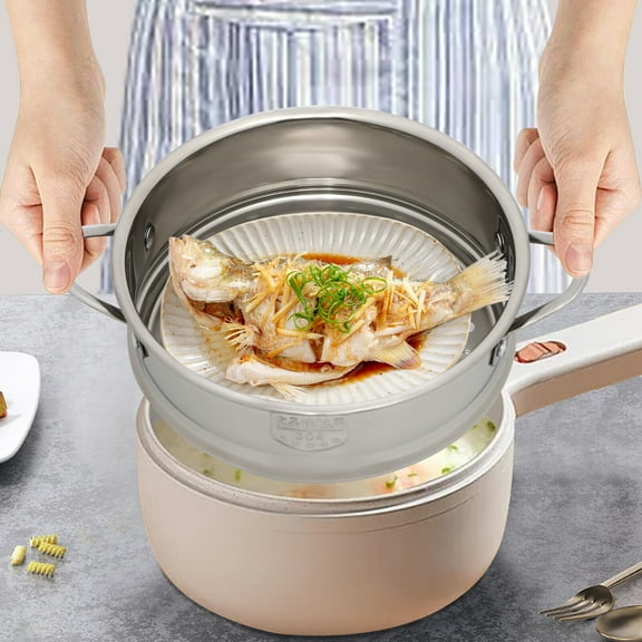 Stainless Steel Steamer 1 Tier Meat Vegetable Cooking Steam Pot Kitchen Steamer
