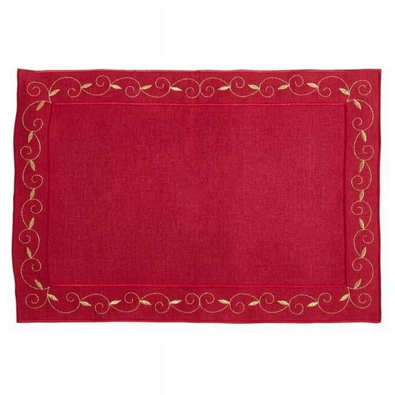 Saro Lifestyle Embroidered Holiday Placemat (Set of 4)