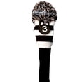 thumbnail image 5 of Majek Golf Club 3 5 7 White and Black Limited Edition Fairway Wood Head Covers Tour Knit Retro Vintage Pom Classic Long Neck Metal Longneck Woods Headcovers, 5 of 6