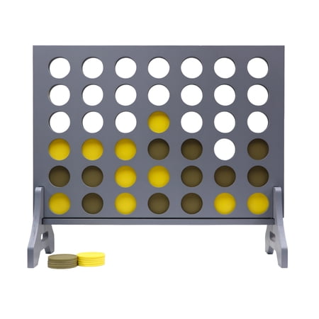 Tailgating Pros Premium Giant Four in a Row with Carrying Case - Jumbo Oversized Outdoor Yard Game - Connect Multiple Pucks in a Row to Win - Many Puck Colors Available!