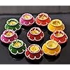 Diwali Diyas | Traditional Handmade Terracotta Clay Diya | Mitti Deepak Decorate for Diwali | Diya for Puja | Diwali Home Decoration Diya (Set of 6, Multicolour)