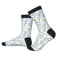 thumbnail image 2 of Vsdgher Tennis Rackets And Balls Unisex Crew Socks Lightweight Breathable Ventilation Ankle Socks, Mid-calf socks for Daily, 2 of 7