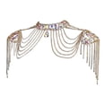 thumbnail image 1 of Wisewang Shoulder Body Chain Fashionable Shoulder Chain for Prom Wedding Summer Beach Gold Colorful Gold Colorful Neck Width 3cm, 1 of 6