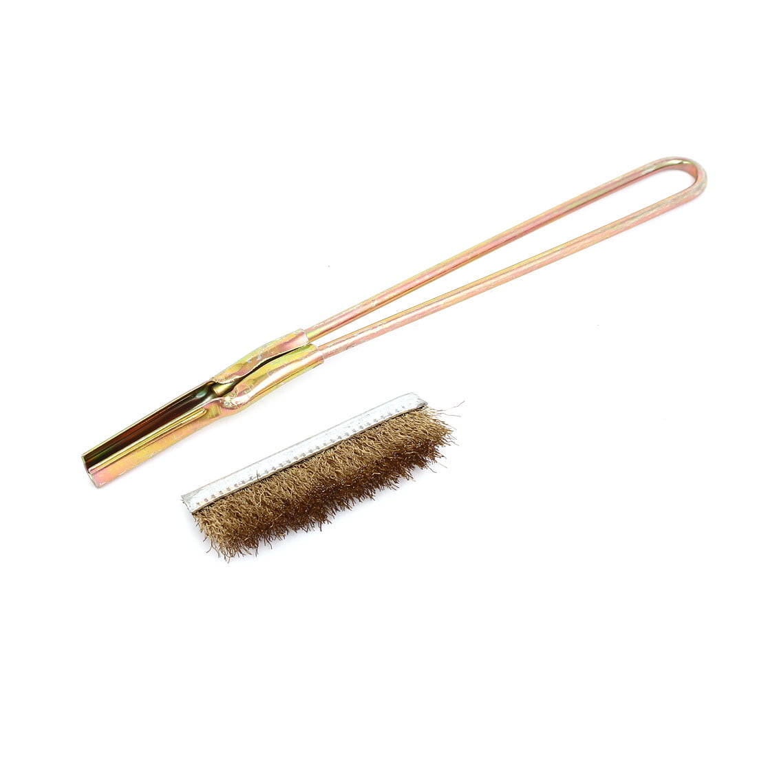 21cm Length Handy Tool Metal Handle Brass Wire Cleaning Brush