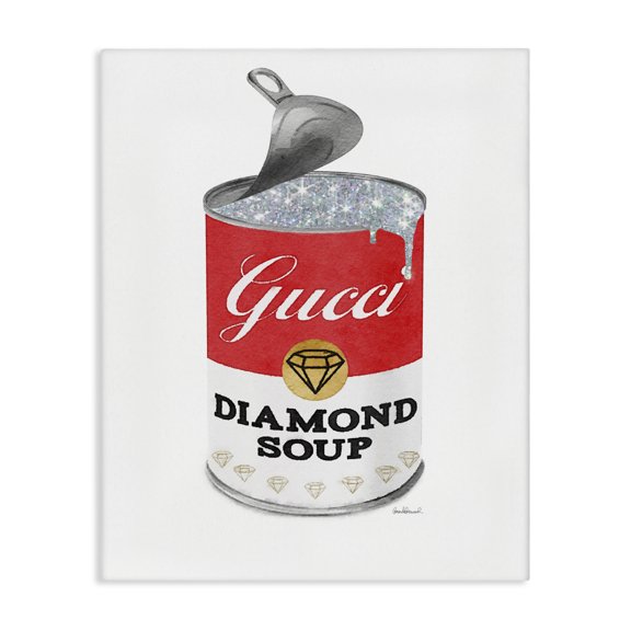 Stupell Industries Eclectic Glam Pop Red Soup Can Open Lid Fashion Canvas Art, 24 x 30, by Amanda Greenwood