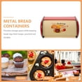 thumbnail image 3 of NUOLUX Bread Storage Box 34X23X15Cm 1Pack Iron Red For Kitchen Counter And Table Decoration, 3 of 8