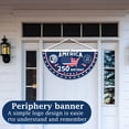 thumbnail image 3 of 35.43 x 17.72 Inch America 250th Birthday Semi Circle Banner for Parade and Town Celebration, Polyester Patriotic Event Decoration Flag, 3 of 6