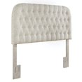 thumbnail image 1 of Diamond Tufted Full or Queen Upholstered Headboard in Oatmeal Gray, 1 of 9