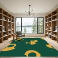 thumbnail image 2 of ODIKA 6'x9' Machine Washable Non-Slip Area Rug, Sophisticated Interlocking Spotted with Bold Contrasting Accents High Traffic Rug, Green, 901581, 2 of 7