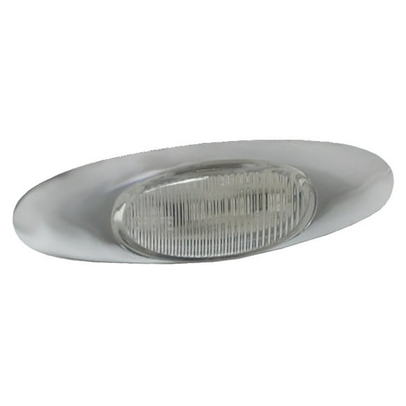Grote 47982 Red/Clear MicroNova LED Clearance Marker Light (Chrome Bezel)