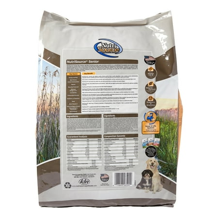 NutriSource Senior Dry Dog Food, 30 lb - Walmart.com