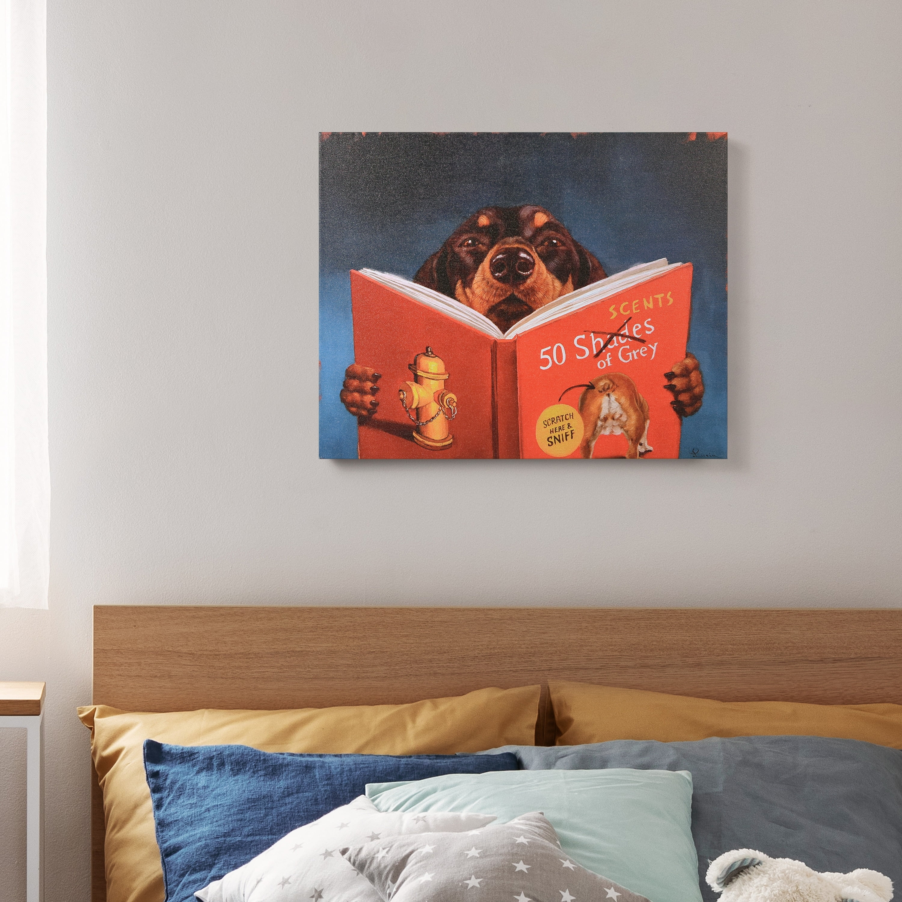 Empire Art Direct 50 SCENTS OF GREY Graphic Art Print on Wrapped Dog Canvas Wall Art, 16" x 20" x 2", Ready to Hang