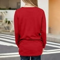 thumbnail image 5 of Teen T Shirts for Boys Red Long Sleeve T-Shirt with Pockets Girls Basic Crewneck Tops Fall Clothes Boy T-Shirts Size 11-12 Years, 5 of 5