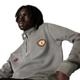 thumbnail image 3 of Men's adidas Originals  Gray Manchester United Terrace Icons Collection Half-Zip Top, 3 of 4