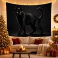 thumbnail image 3 of Sleek Uniform Standing with Quarter Profile Facing Left, Playful Illustration for Cat Lovers, Animal Wall Decor, Housewarming Gift, Tapestry Wall Hanging for Bedroom and Dorm, 3 of 7
