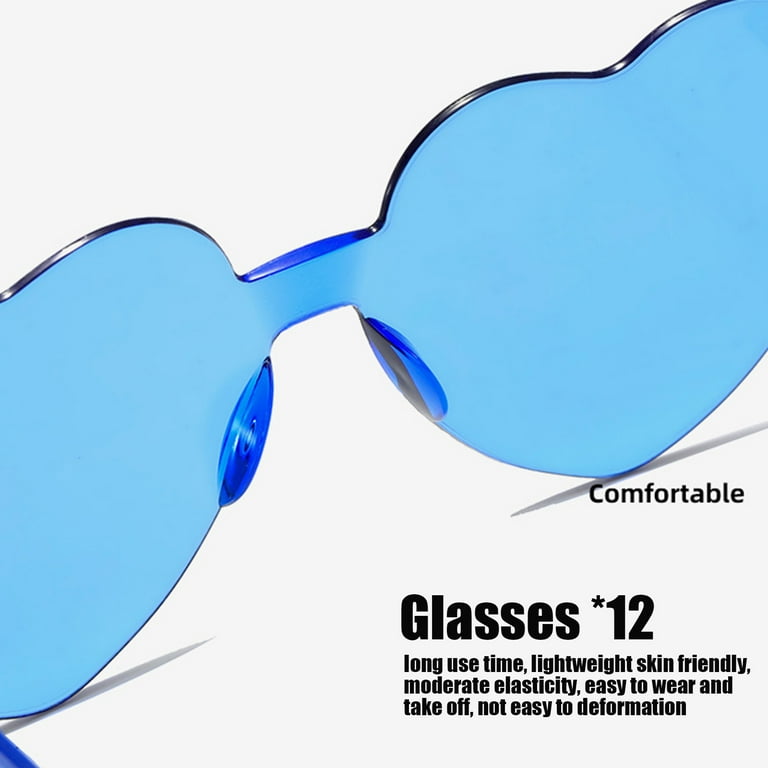 Rimless heart hotsell sunglasses bulk