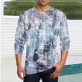 thumbnail image 1 of Blusas y camisas de manga larga con cuello redondo para hombre, camisetas casuales con estampado de moda, blusas de manga larga con cuello redondo, blusas para hombre, blusa de poliéster, 1 of 5
